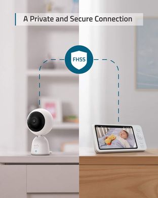 Видеоняня Baby Monitor eufy Security, радионяня, разрешение 720p с датчиком звука, режимом ночного видения и термометром няня