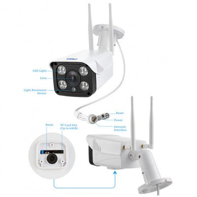 Wifi камера видеонаблюдения для улицы беспроводная Kerui WF62HA IP, 2 Мегапикселя, Full HD 1080P, SD до 128 Гб