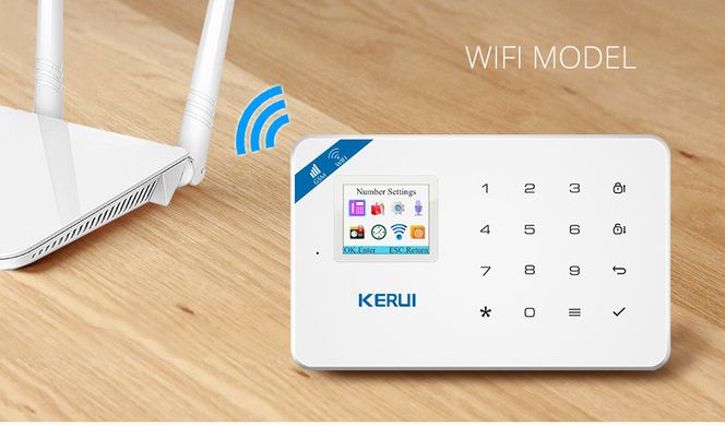 Комплект сигнализации Kerui Wi-Fi W18 для 2-комнатной квартиры черная! Гарантия 24 месяца!