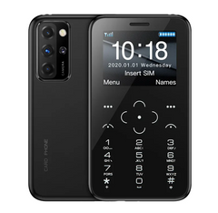 Микро Мобильный телефон-кредитная карточка Soyes S10P (НА ДВЕ СИМ КАРТЫ) черный