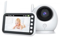 Цифровая беспроводная видеоняня Baby Monitor ABM100 с цветным дисплеем 4,3", ночным режимом и датчиком темпер