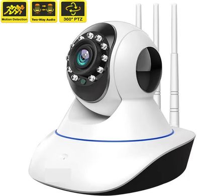 IP камера Wi-Fi (видео няня, онлайн просмотр, запись) 360 градусов подключение к gsm сигнализации 231298