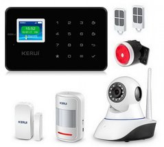 Комплект сигнализации Kerui alarm G18 с Wi-Fi IP камерой черная