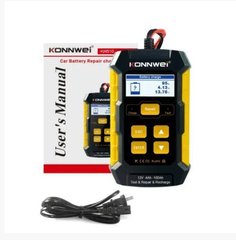 Konnwei KW510 зарядний пристрій АКБ + автомобільний акумуляторний тестер - Жовтий