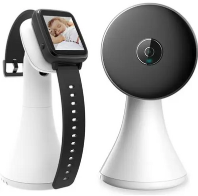 Відеоняня бездротова Baby Monitor VB606 наручний годинник, зворотний зв'язок, 1.5" дисплей, датчик температури, VOX