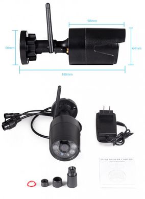 Камера уличная Kerui 1080p Full HD Black (поддержка карт памяти до 128 гб), оптика Sony, 2 мегапикселя