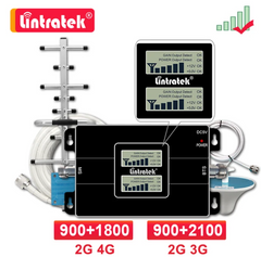 Репітер Lintratek KW17L-GD підсилювач сигналу GSM та 4G (900 та 1800 МГц) LTE Чорний