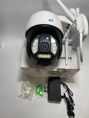 Поворотная уличная камера Уличная 4G камера 3MP FullHD с автотрекингом и датчиком движения блок питания