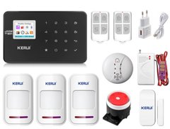 Комплект сигналізації Kerui Wi-Fi W18 Pro для 2-кімнатної квартири чорна