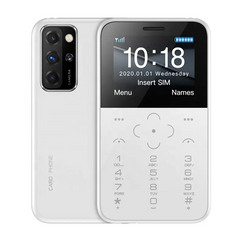 Мікро Мобільний телефон-кредитна картка Soyes S10P (НА ДВІ СІМ КАРТИ) білий