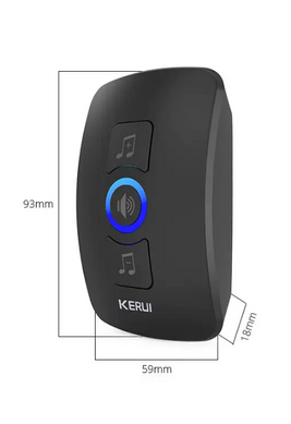 Беспроводной водонепроницаемый дверной звонок KERUI M525 Черный (только модуль, сирена) 03241947206 фото