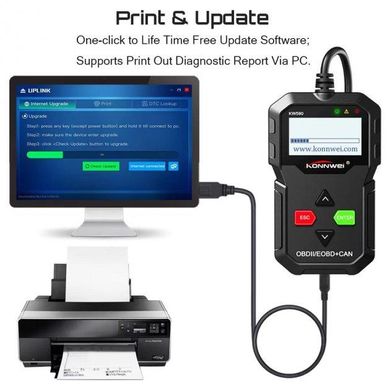 Adapter сканер KONNWEI KW590 для діагностики автомобіля (OBD II/EOBD+CAN)