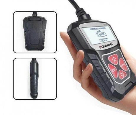 Adapter сканер автотестер KONNWEI KW309 автомобільний сканер OBD2 - Чорний 136443781 фото
