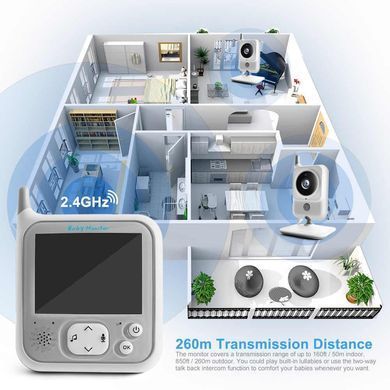 Видеоняня радионяня няня Baby Monitor VB607 3" ДЮЙМА ЭКРАН 1464303104 фото