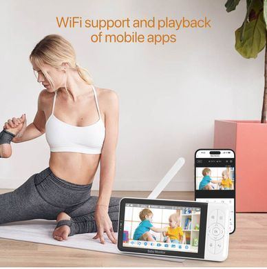 Видеоняня Wi-Fi Baby Monitor B6TYQ Радионяня беспроводная с двусторонней связью 5 Дюймов Экран 694999499 фото