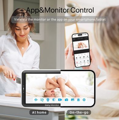 Видеоняня Wi-Fi Baby Monitor B6TYQ Радионяня беспроводная с двусторонней связью 5 Дюймов Экран 694999499 фото