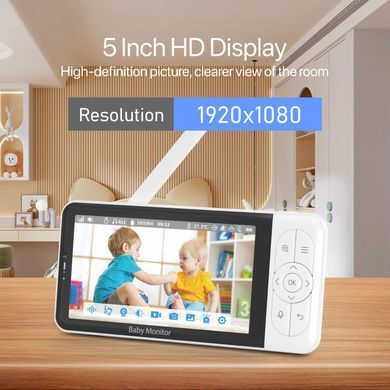 Видеоняня Wi-Fi Baby Monitor B6TYQ Радионяня беспроводная с двусторонней связью 5 Дюймов Экран 694999499 фото