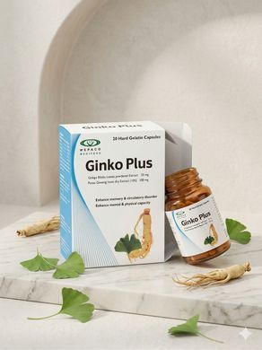 Ginko Plus, добавка для интелекта и жизненной силы, 20 кап. 2979264419 фото