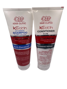 Eva Hair Clinic Keratin, Шампунь Anti-Dandruff + Кондиционер Intensive Repair, Египет 339949445352 фото