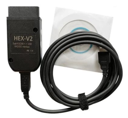 Автомобільний сканер Діагностичний адаптер VCDS, кабель vag com Вася, HEX CAN v2 Версія 22.3 (2022 новинка)