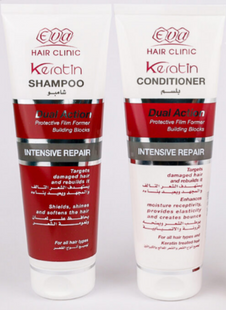 Шампунь + Кондиционер Eva Hair Clinic Keratin Intensive Repair, (230 мл+230 мл.), Египет 23049445352 фото