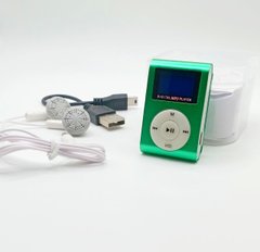 Маленький и удобный mp3 плеер с LCD экраном зеленый