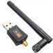 USB 2.0 Wi-Fi з антеною адаптер Realtek 8811CU AC600 600Мбіт/с 2 діапазону 2.4G+5G мережна карта 802.11ac (807501792) Чорний