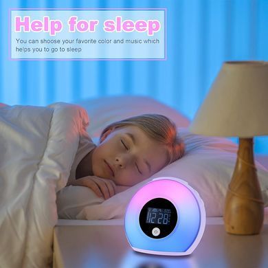 Светодиодные часы, колонка APKYO SG-1, с будильником, LED подсветкой на 5 цветов, с режимом вибрации 1449889657 фото