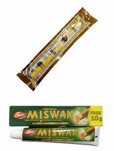 Зубная паста мисвак miswak 50 грамм + 10 грамм + палочка мисвак Египет 3018473641 фото