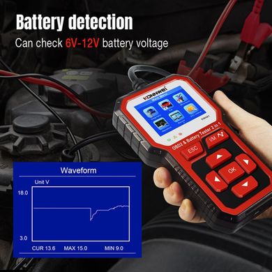 Konnwei діагностичний Тестер АКБ і сканер несправностей 2 в 1 KONNWEI KW681