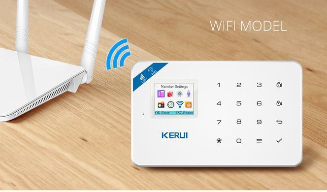 Комплект сигнализации Kerui Wi-Fi W18 для 3-комнатной квартиры черная 1070258945 фото