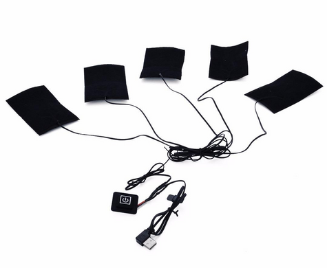 Електричні грілки USB 11*7 см*5 шт для взуття, одягу, дитячої коляски (С П'ЯТИ ЧАСТИН) ПОТУЖНА 1364504341 фото
