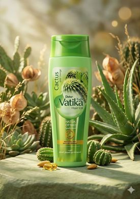 Dabur Vatika / Шампунь "Контроль випадіння волос" (кактус, руккола), 180 мл Єгипет 654887152 фото