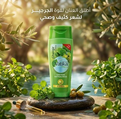 Dabur Vatika / Шампунь "Зволоження" (олива, рукола), 360 мл Єгипет 275587152 фото