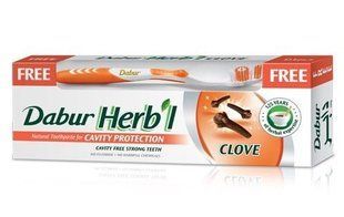 Зубная паста Dabur Herb'l Гвоздика 150 г + щетка Египет Оригинал 98144941674 фото