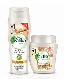 Зміцнювальний комплекс для росту волосся Dabur Vatika Naturals з часником (шампунь 360 мл + маска 450 мл), Єгипет 3053632769 фото