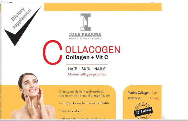 Collacogen + Vit C Морський колаген та Вітамін С для волосся, шкіри та нігтів 30шт. Єгипет 7655586020 фото