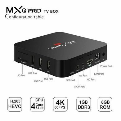 TV-Приставка MXQ Pro + 4 GB/32 GB S905X (Android Smart TV Box) 1737713915 фото