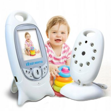 Відеоняня Baby Monitor VB 601 VB601 на акумуляторах з двостороннім зв'язком, мелодіями і термометром